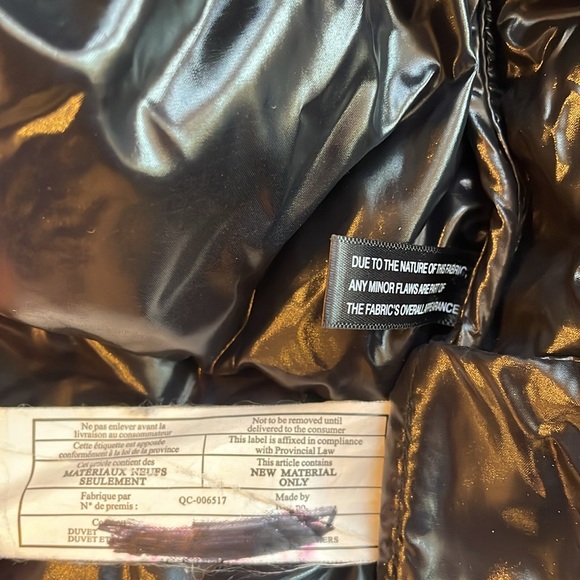 Sam Gigi shearling trim down Black Puffer Jacket - Picture 9 of 9